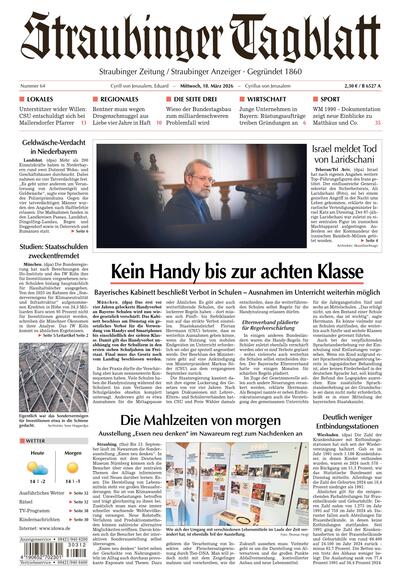 Straubinger Tagblatt 2026-03-18