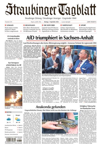 Straubinger Tagblatt 2026-09-07