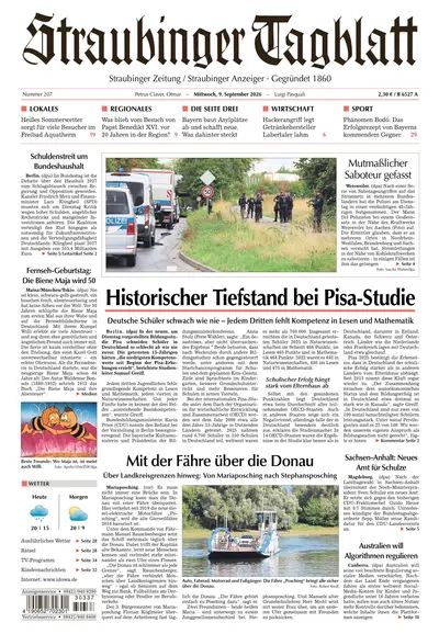 Straubinger Tagblatt 2026-09-09