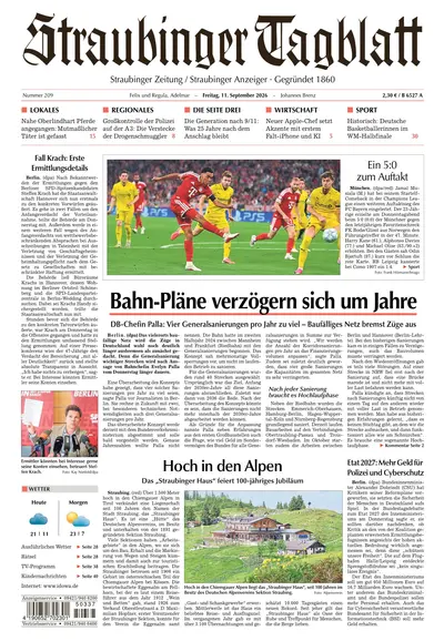 Straubinger Tagblatt 2026-09-11