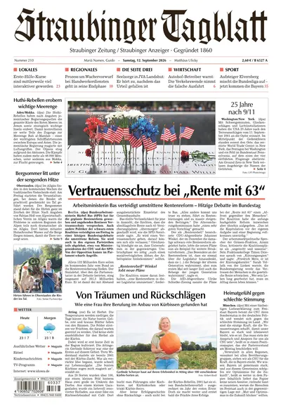 Straubinger Tagblatt 2026-09-12