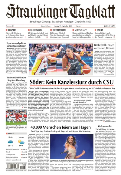 Straubinger Tagblatt 2026-09-14